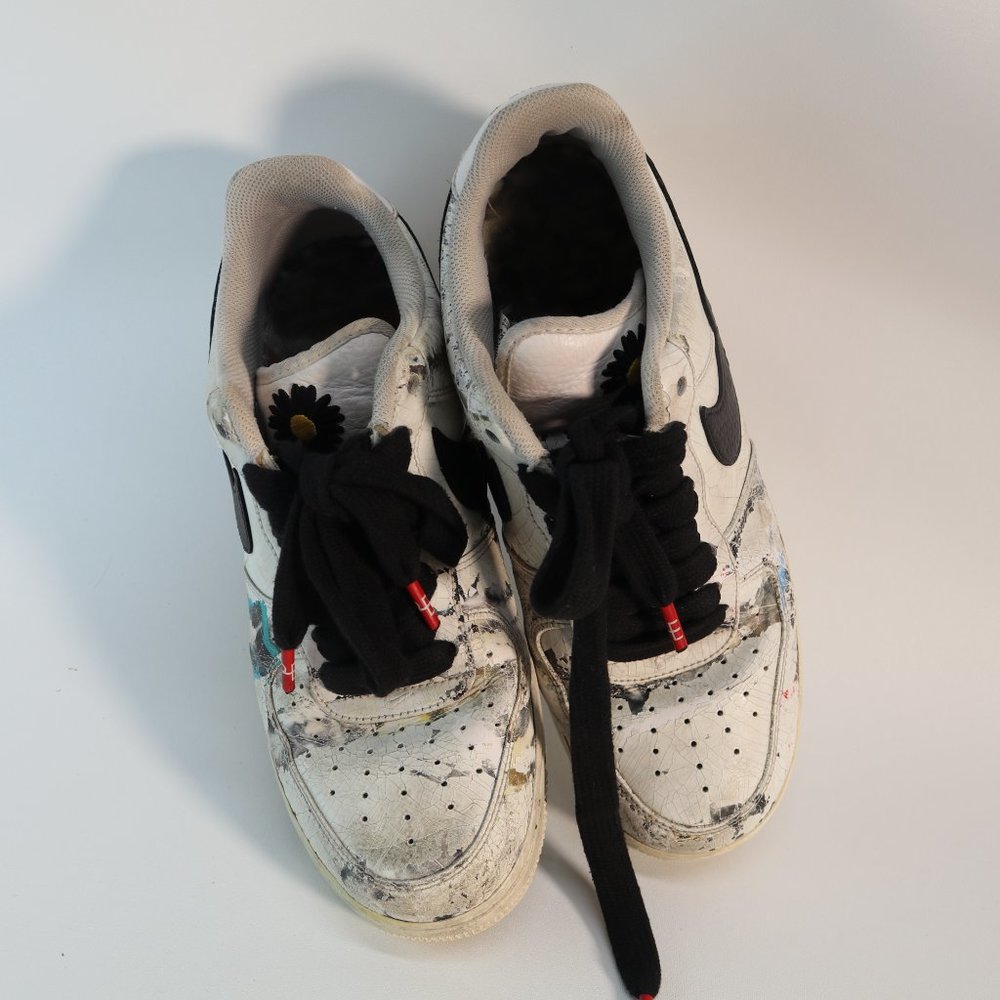 NIKE AIR FORCE 1 LOW PARANOISE WHITE/BLACK 10.5 - Picture 4 of 7